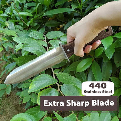 Professional Hori Hori Garden Knife with Leather Sheath