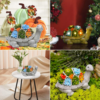 Solar Garden Outdoor Statues Turtle
