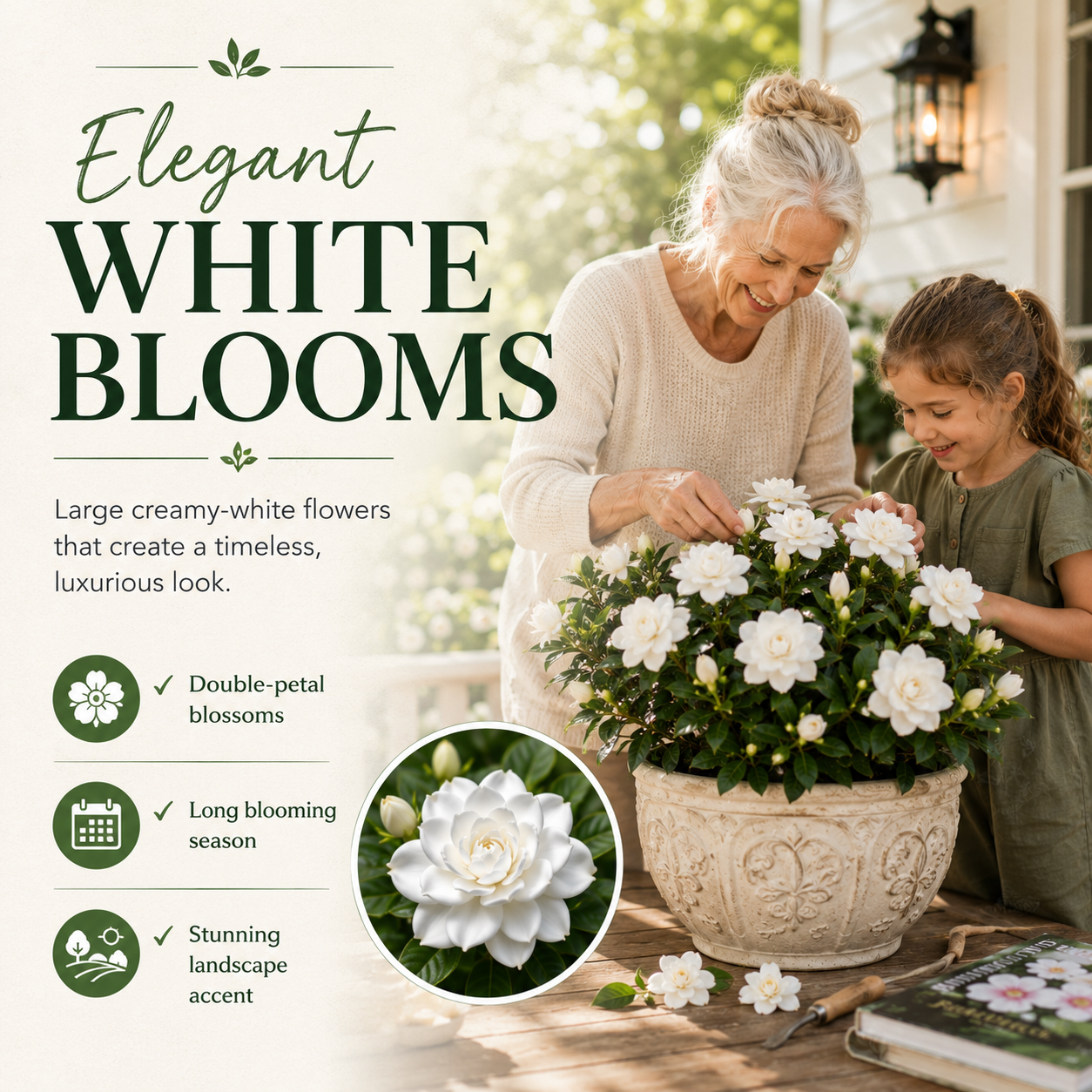 Heirloom White Gardenia Seeds