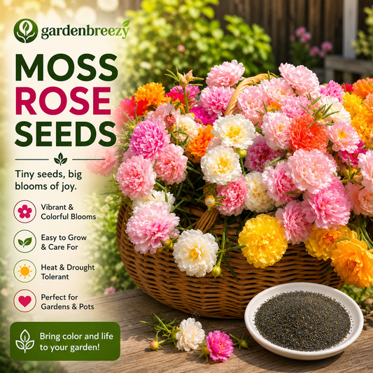 Moss Rose Seeds (Mix) • gardenbreezy