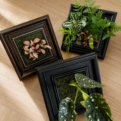 Living Garden Frame Kit – Indoor Plant Display with Grow Light
