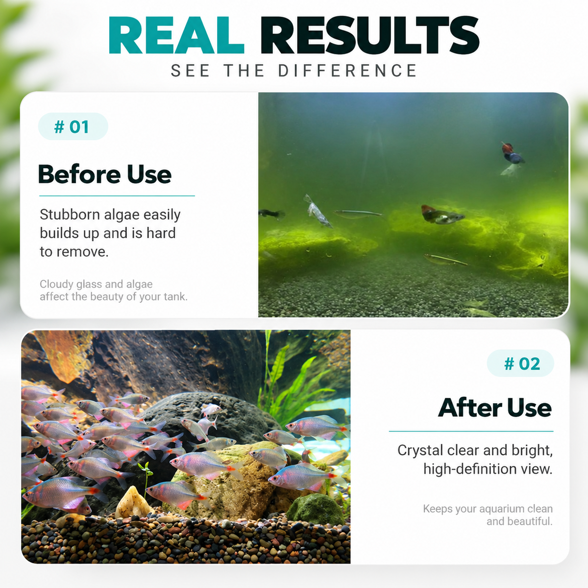AquaGlide™ Magnetic Aquarium Glass Cleaner