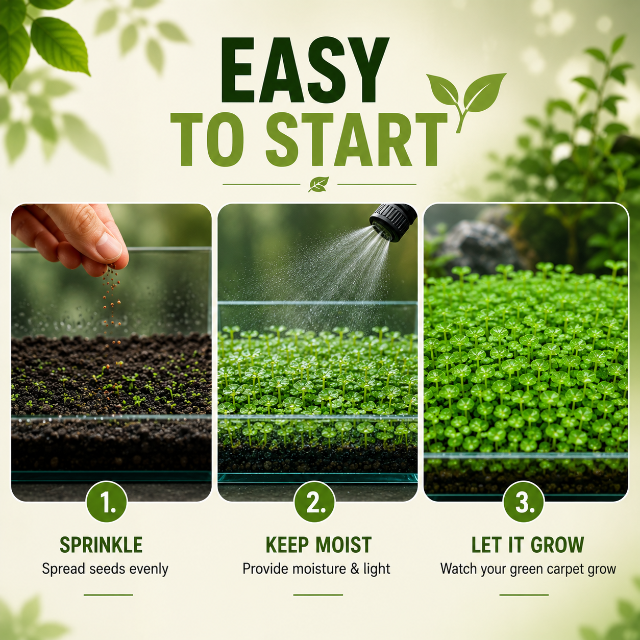 Mini Leaf Aquarium Carpet Seeds