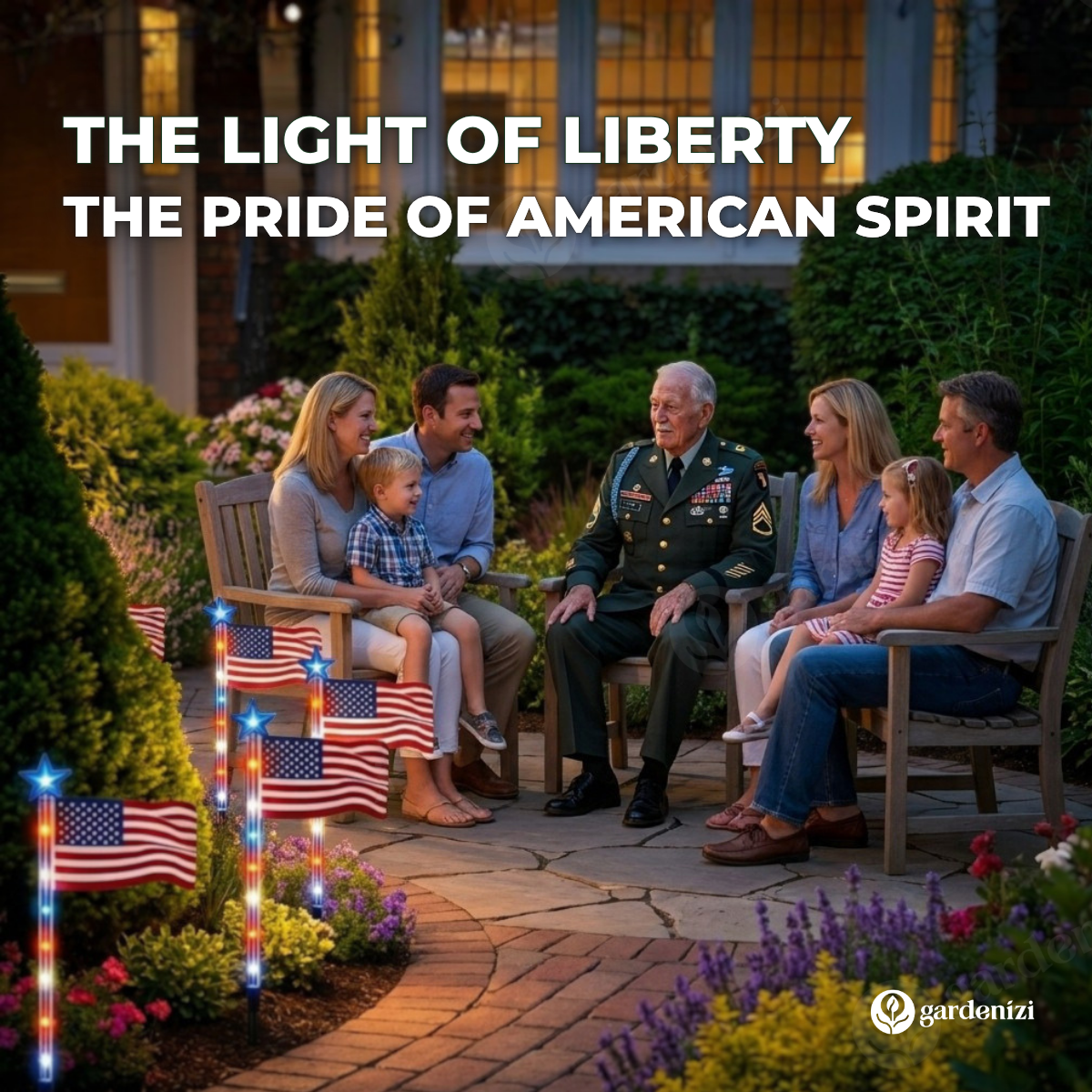 Sovereign Stars & Stripes Path Lights • Gardenbreezy