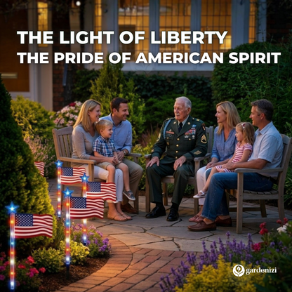 Sovereign Stars & Stripes Path Lights • Gardenbreezy
