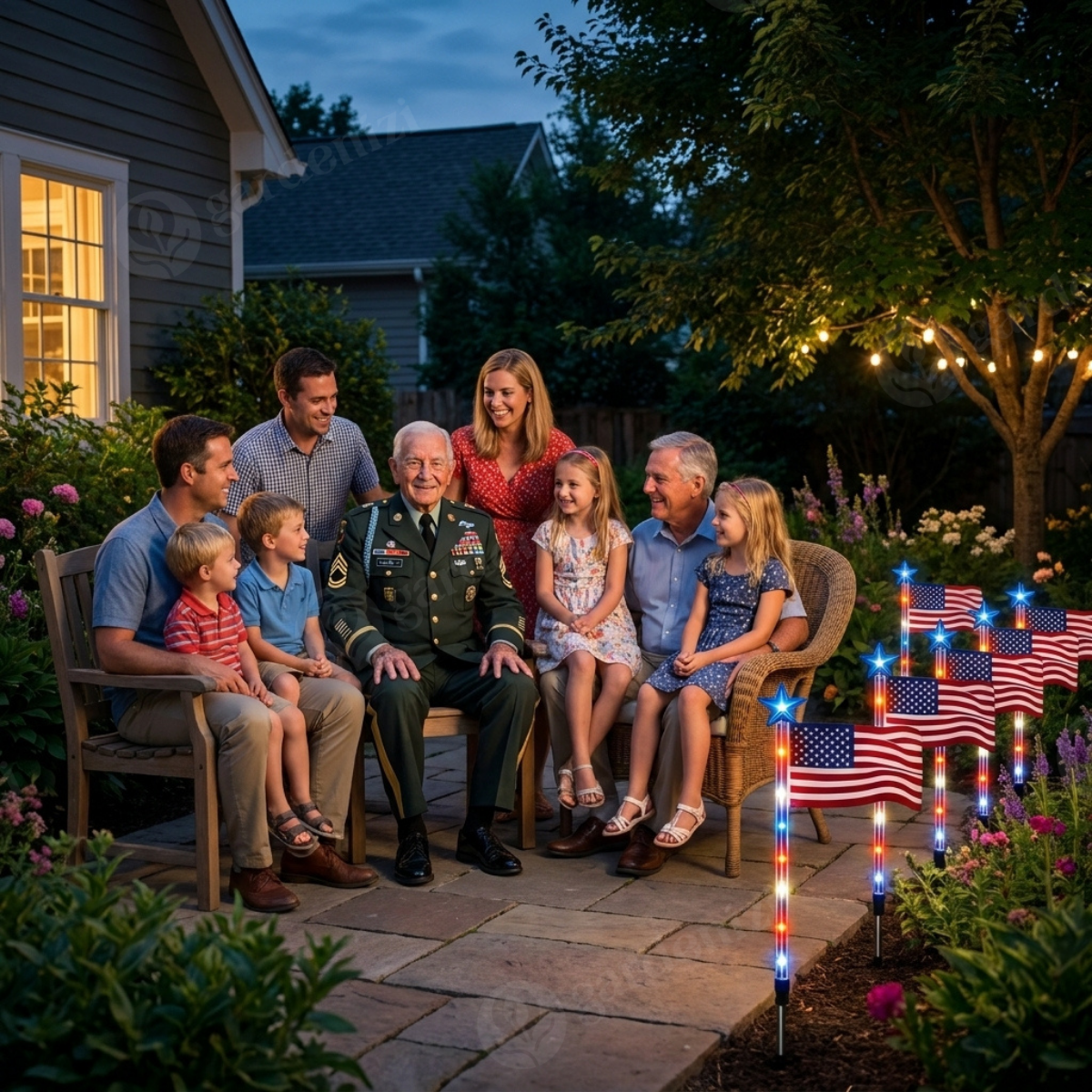 Sovereign Stars & Stripes Path Lights • Gardenbreezy