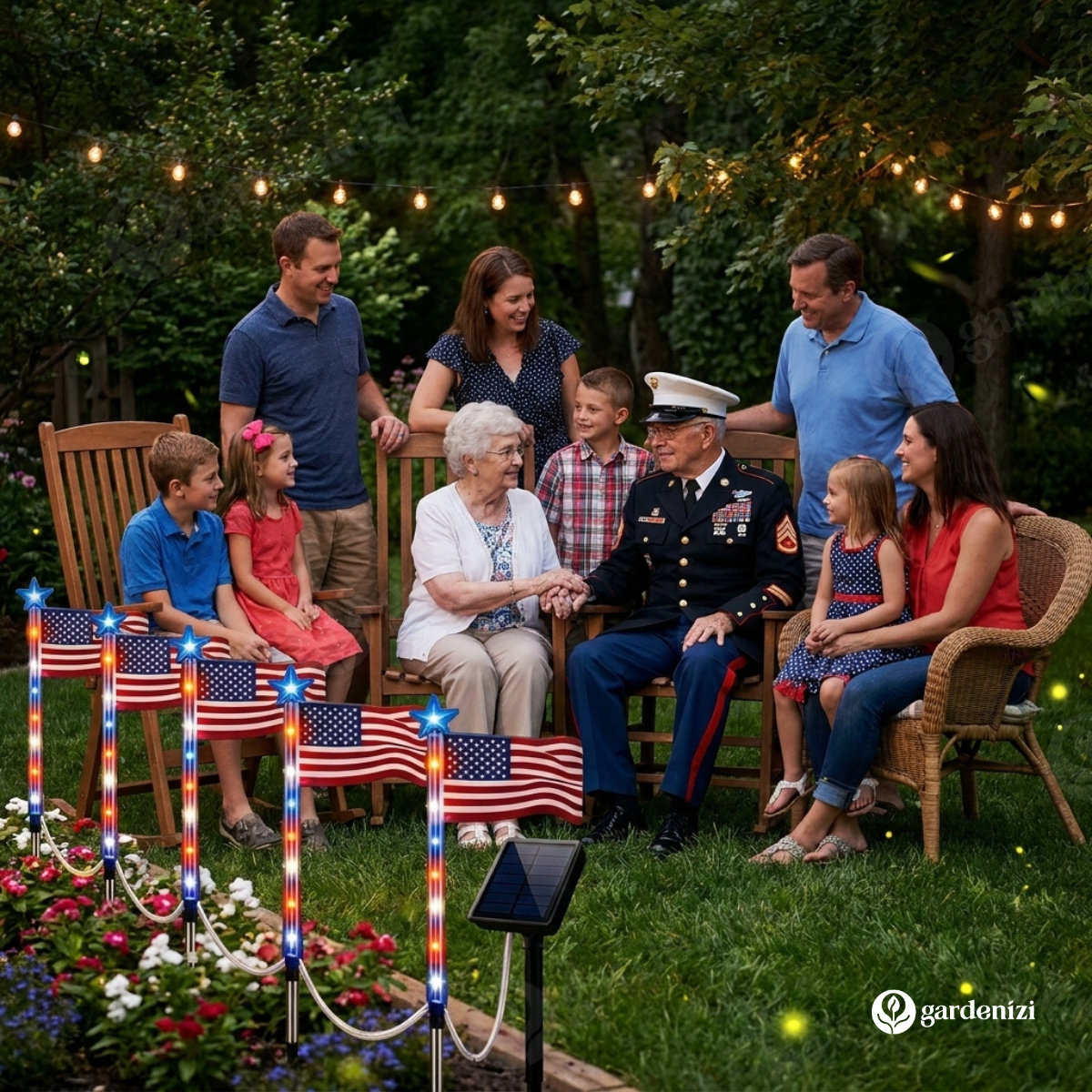 Sovereign Stars & Stripes Path Lights • Gardenbreezy