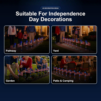 Sovereign Stars & Stripes Path Lights • Gardenbreezy