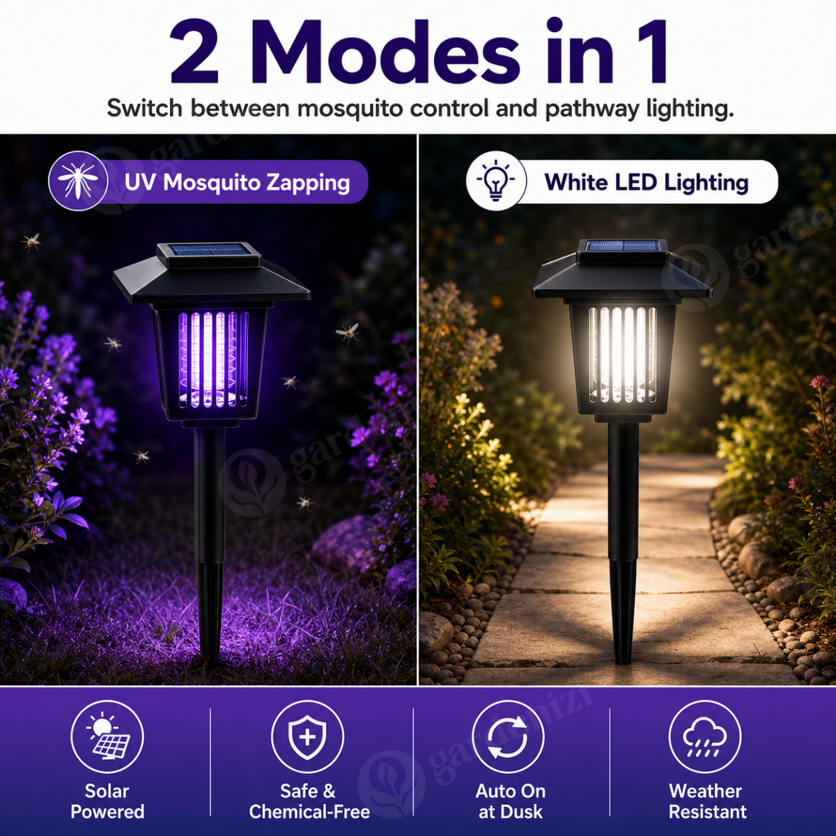 Solar Mosquito Zapper Light • Gardenbreezy