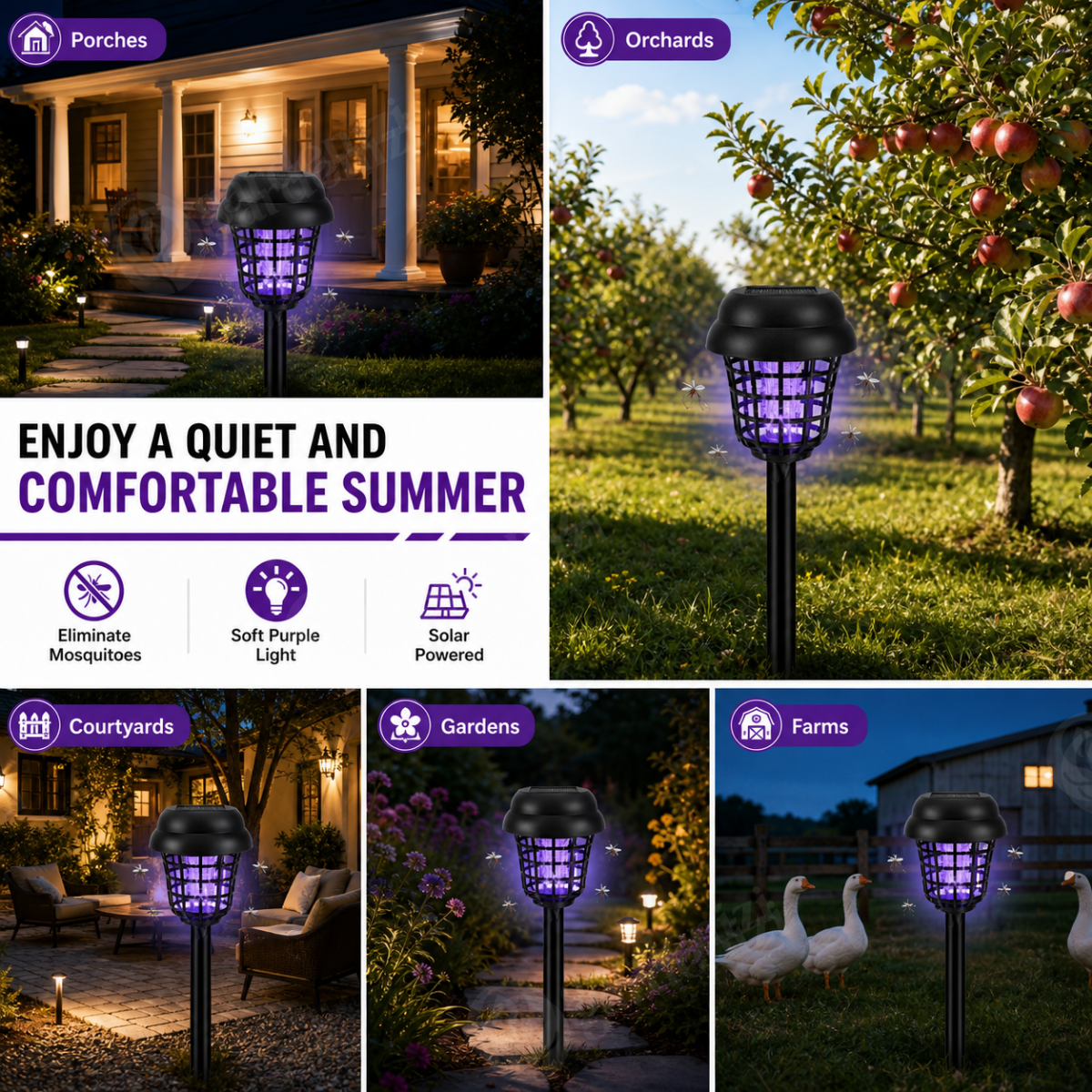 Solar Mosquito Zapper Light • Gardenbreezy
