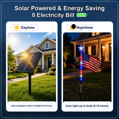 Sovereign Stars & Stripes Path Lights • Gardenbreezy